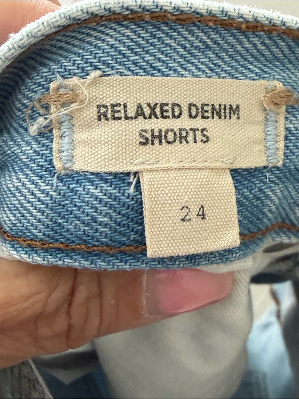 Madewell Light Blue Frayed Hem High-Rise Denim Shorts - Picture 9 of 9
